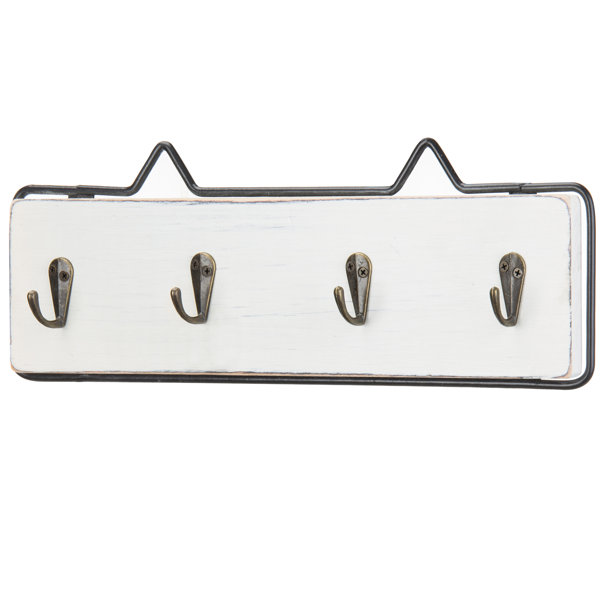 Gracie Oaks Amillano Solid Wood Wall Organizer with Key Hooks Wayfair